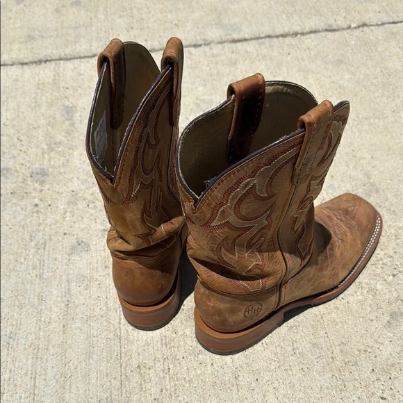 Double H Tan Western Boots - Picture 3 of 5